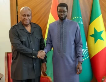 Bassirou Diomaye Faye a reçu son homologue ghanéen John Dramani Mahama