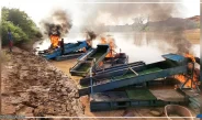 Saraya : dix dragues détruites lors d’une opération sur le long de la Falémé