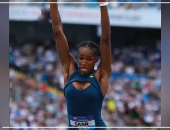 ‎Diamond League : Saly Sarr s’impose à Silésie avec un nouveau record national à 15,08 m